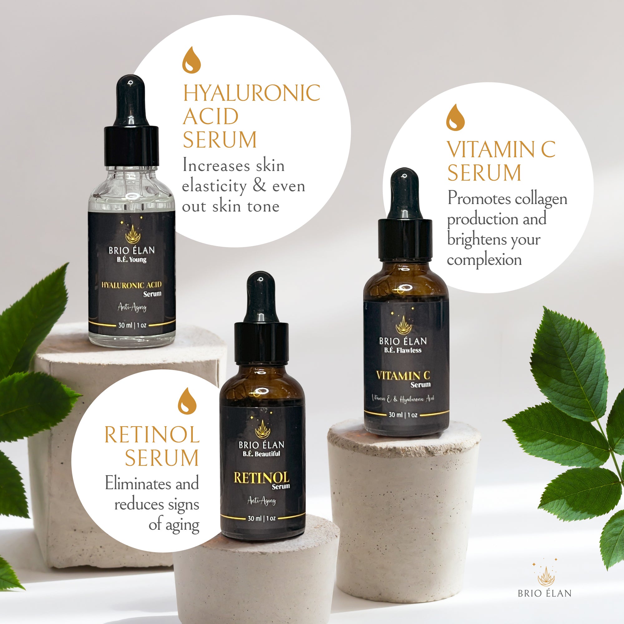 The Glow-Getter Serum Bundle – BRIO ÉLAN’s Radiance Trio