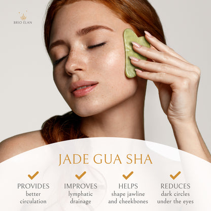 Jade Gua Sha is a traditional Chinese healing tool that is used to promote healing and improve circulation in the face and body. 